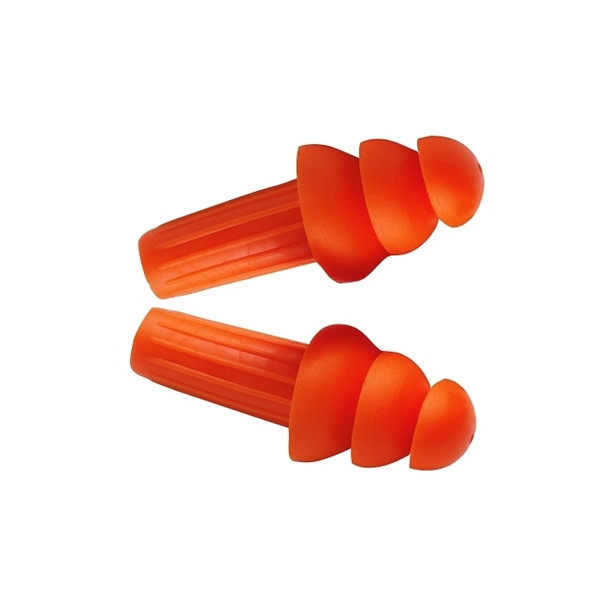 H20 Reusable Earplugs, TPE, Orange, Uncorded