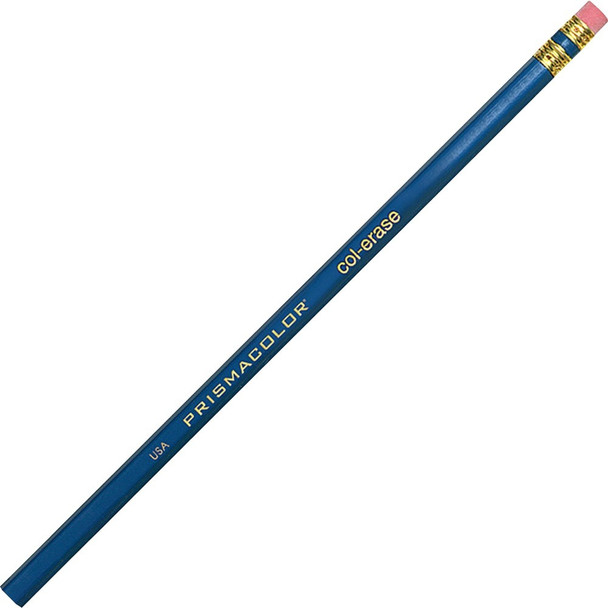 Prismacolor Col-Erase Pencils - Blue Lead - Blue Barrel - 1 Dozen