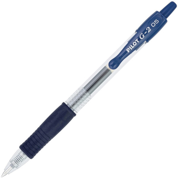 Pilot 0.5mm Gel Pens - Retractable - Navy Ink - Gel-based - Writing - 12 / Dozen