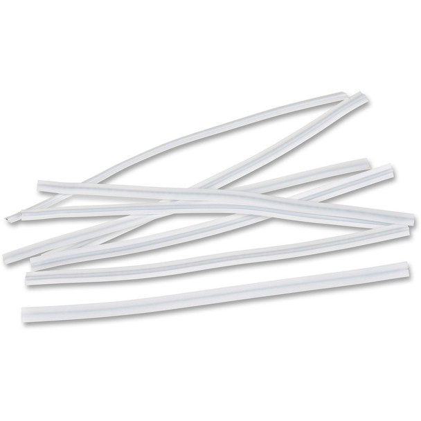 Tatco Reusable Vinyl Twist Ties - 6" Length - White - Vinyl, Metal - 2000 / Pack