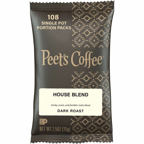 Peet's House Blend Coffee - Regular - Medium - 2.5 oz Per Pack - 18 / Box