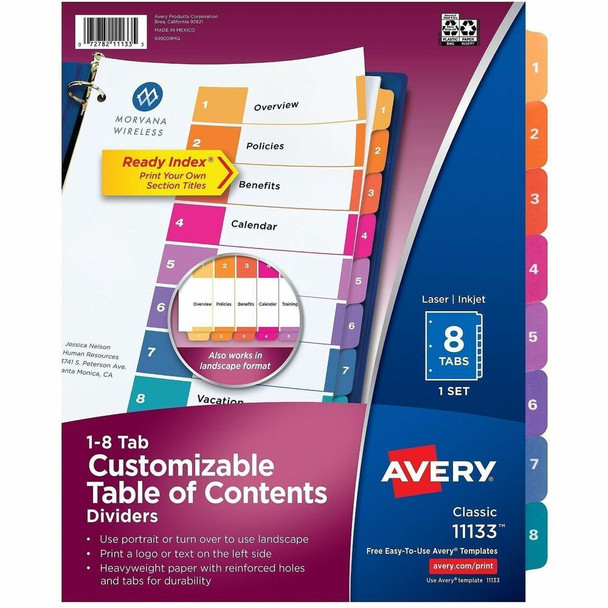 Avery Ready Index Index Divider 11133