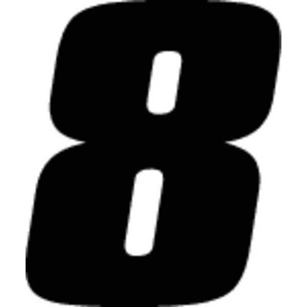 Hardline Products NumberLabel,Vinyl,5-1/2inH,3-7/8inW,PK3 DB53B-8