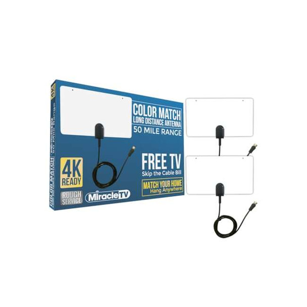 Miracle Tv Color Match Indoor HDTV Antenna w/, PK 2 602799
