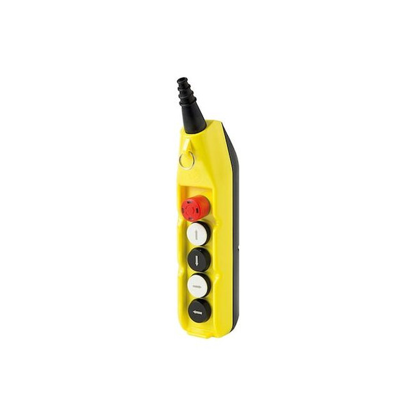 Giovenzana PendantControlStation,5Buttn,Blk/Rd/Wht PL05-E