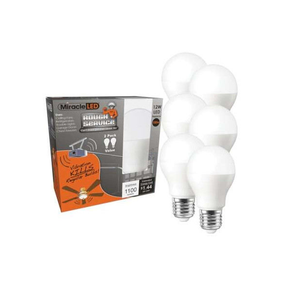 Rough Service MAX LED Bulb Vibration Resistant Replace 100W,PK6