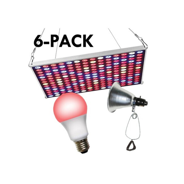 LED Grow Panel & Clamp On LED Red Spectrum Grow Light Kit 18 Pcs Kit,PK6
