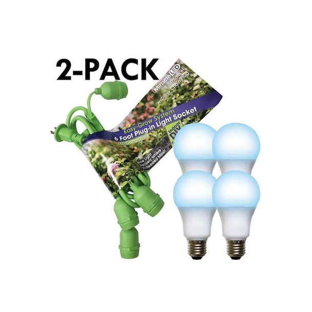 LED Grow Light Cord System 4 Socket & LED Blue Grow Kit Light 10 Pcs Kit,PK2