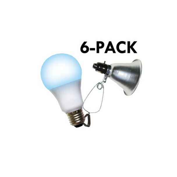 Clamp Lamp Grow Fixture & Blue Spectrum LED Grow Light 12 Pcs Kit,PK6