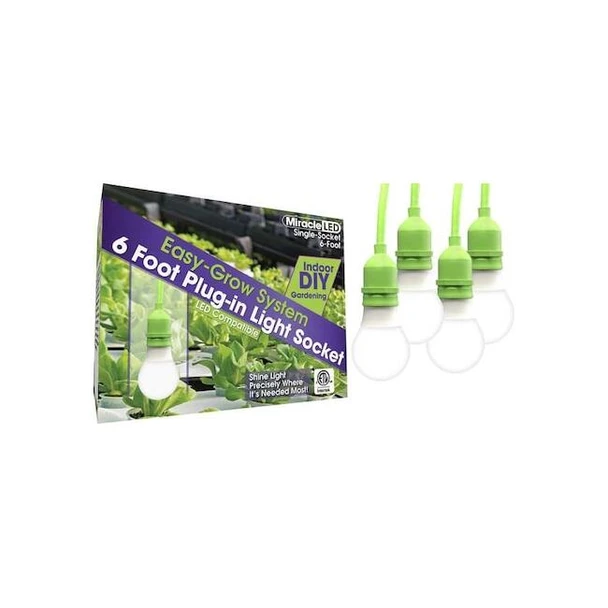 Miracle Led LED Ready Corded Ligh,Single Socket,PK4 602198