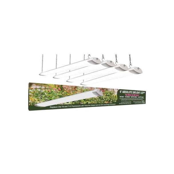 Industrial 4 ft LED Grow Light Hydroponic Full Spectrum Daylight, PK4