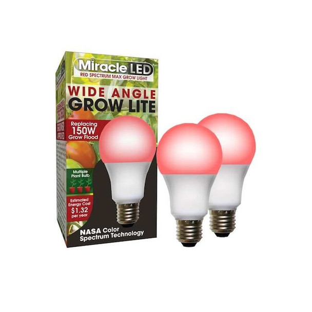 Miracle Led LightBulb,RedSpcWideAngleMltPt,11W,PK2 602145