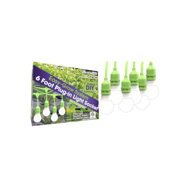 Four Socket LED Ready Corded Lighting System for Grow Lights,PK6