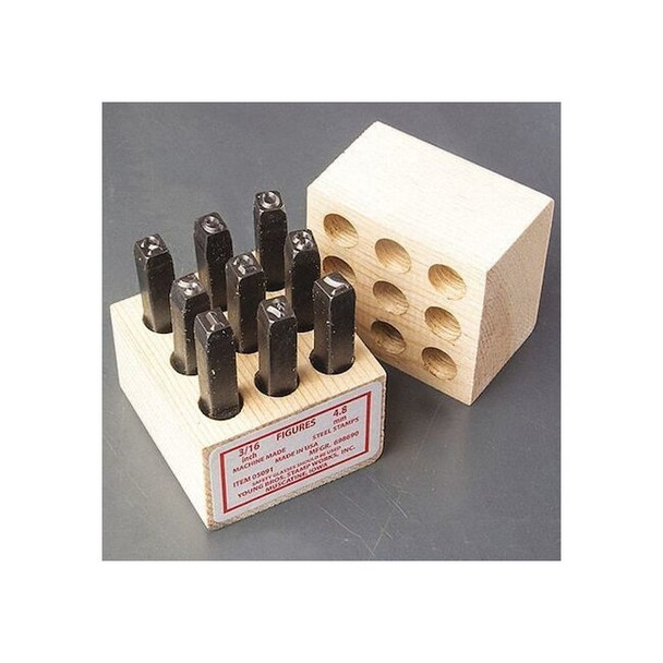 Young Bros Stamp Works Steel Stamps Set,2-7/16" Shank L,Steel, 5091 05091