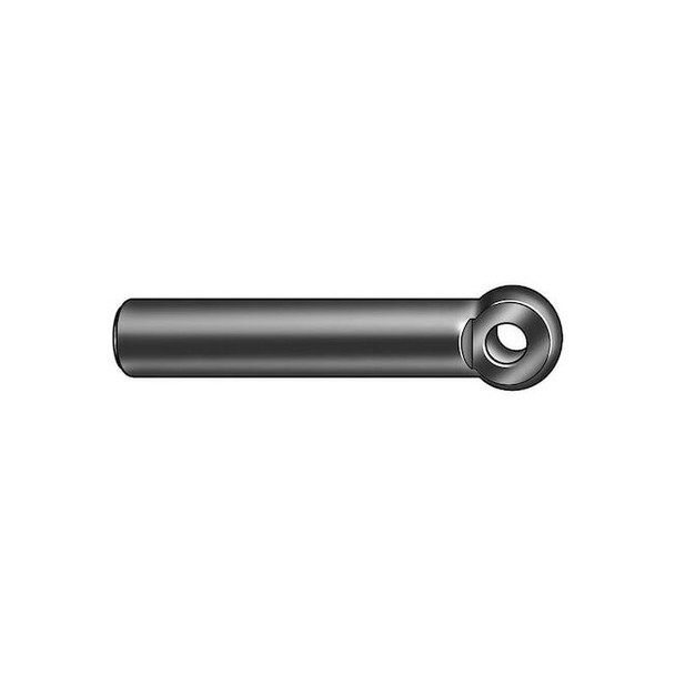 Eye Bolt With Shoulder, 3/8"-16, 2-13/16 in Shank, 3/8 in ID, Steel, black oxide