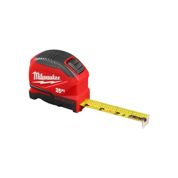Milwaukee Tool Tape Measure,25 ft L Blade SAE 48-22-1825