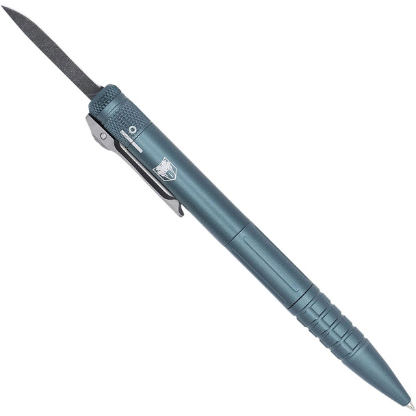 OTF Pen Knife Grey with a D2 steel blade. Replaceable black ink cartridge CNCOTFPGRYGEN2