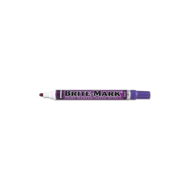 BRITE-MARK® Medium Permanent Paint Marker, Valve Action, Violet Pack of 12