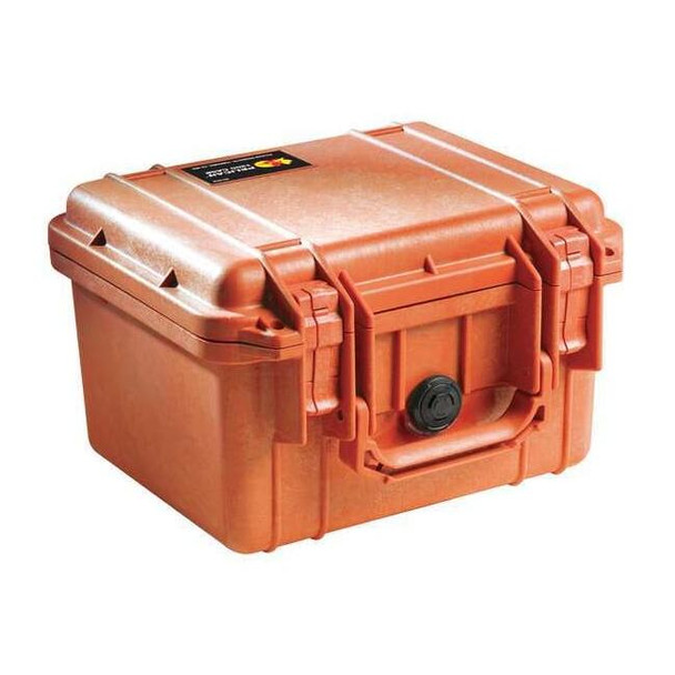 Pelican Orange Protective Case, 10.62"L x 9.68"W x 6.87"D 1300NF