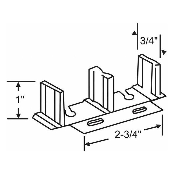Manufacturer Varies Floor Guide, Steel, Anodized, 4"L x 1-3/8"W 8-231