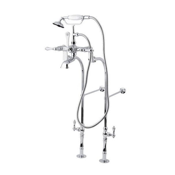 Clawfoot Tub Faucet Packages, Polished Chrome, Freestanding