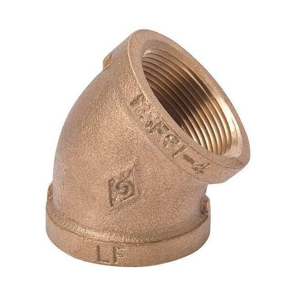 45 Degrees Elbow Brass 45 Degrees Elbow, 1 in Female NPT X 1 in Female NPT