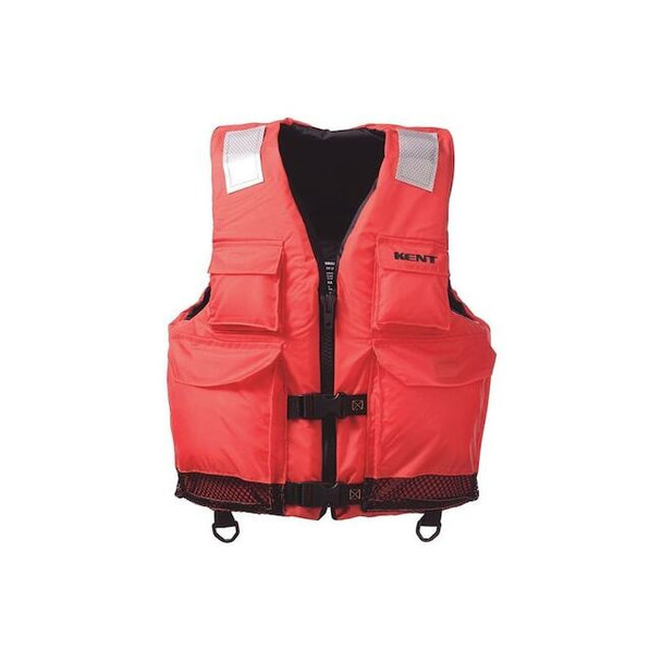 Kent Safety Life Jacket,L/XL,15.5lb,Foam,Orange 150200-200-050-23