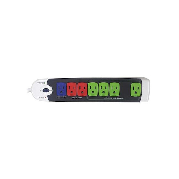 Manufacturer Varies Outlet Strip, Surge, 7 5-15R, 5-15P, 4 ft., White 52NY66