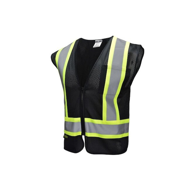 Radians Safety Vest,SV22 Economy TypeO,Black,3XL RAD-SV22-1ZBM - 3XL