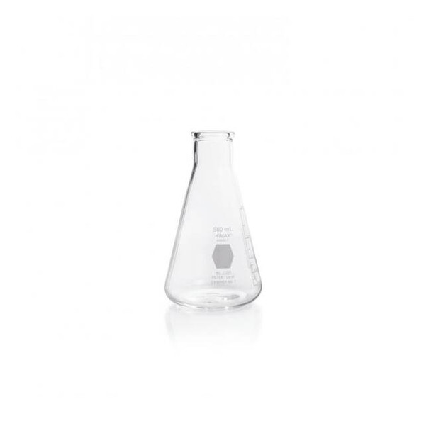 Kimble Chase Erlenmeyer Flask,500mL,Clear 27050-500