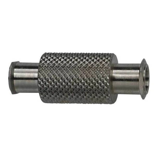 Female Luer Lock to Female Luer Lock, Female, 303 Stainless Steel, Silver