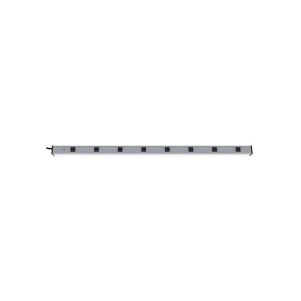 Manufacturer Varies Outlet Strip, 8 5-15R, 5-15P, 6 ft., Gray 3W210