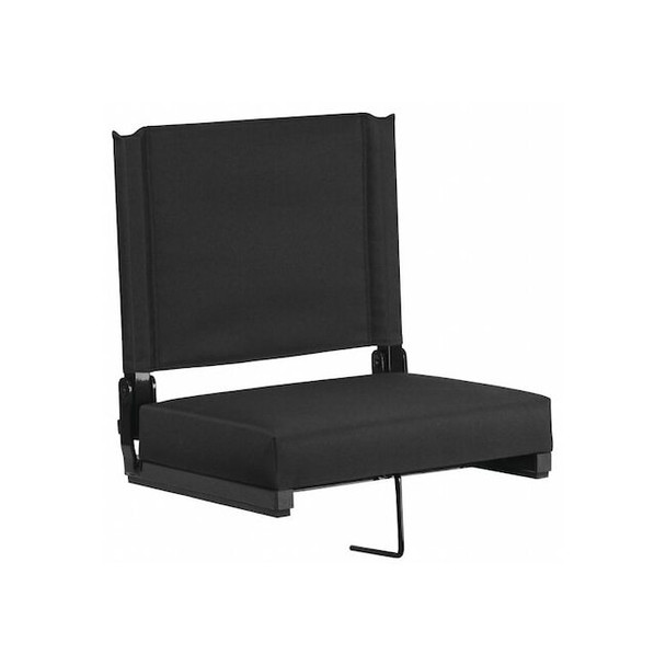 Flash Furniture Stadium Chair,18 in W,Black XU-STA-BK-GG