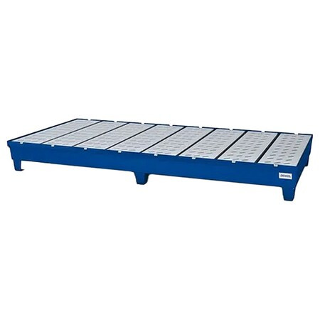 Spill Pallet, 124 gal Spill Capacity, 8 Drums, 4,800 lb Load Capacity, Steel