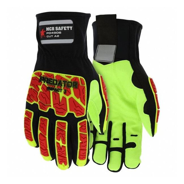 Mcr Safety Mechanics Gloves,L,Spandex,Black,PR PD4906L