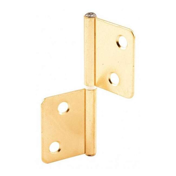 Bi-Fold Door Hinges, Non-Mortise Style, Brass Plated (1 Pair)