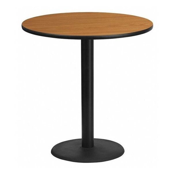 Round Natural Laminate Table, Laminate Top, Wood Grain