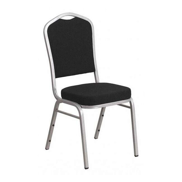 Hercules Banquet Chair, Black Back, 17-1/4 in W 20-1/4" L 38" H, Fabric Seat