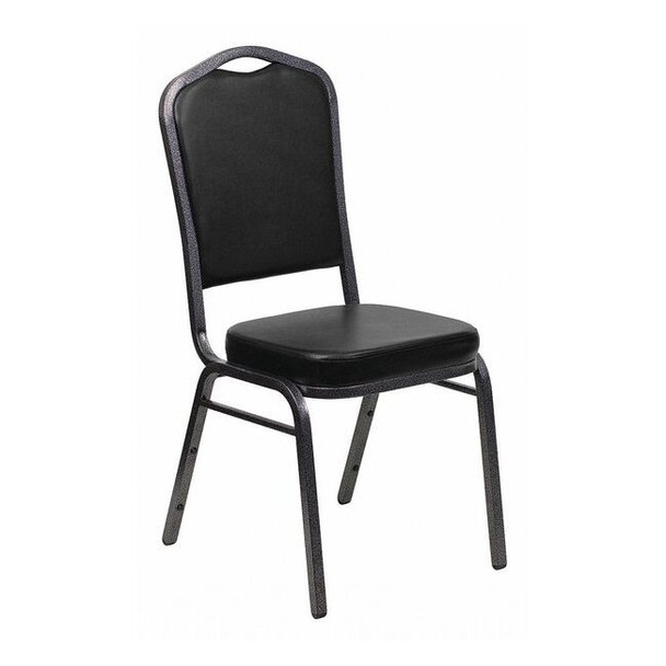 Hercules Banquet Chair, Black Back, 17-1/4 in W 20-1/4" L 38" H, Vinyl Seat