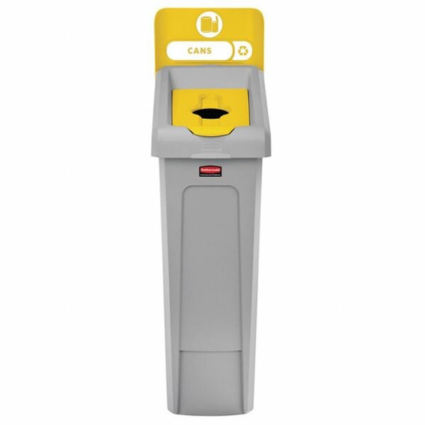 Rubbermaid Commercial Recycling Station,23 gal,12" W,Yellow 2185052 Rubbermaid Commercial Recycling Station,23 gal,12" W,Yellow 2185052