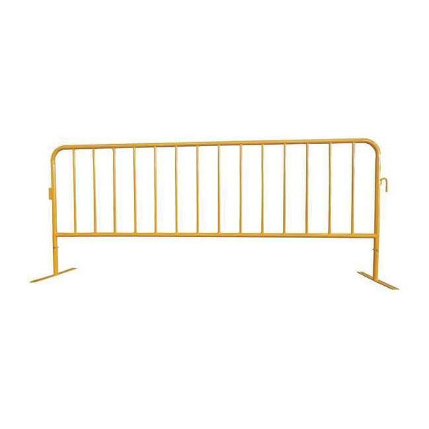 Crowd Control Barrier, Yellow, No Legend, Powder Coated