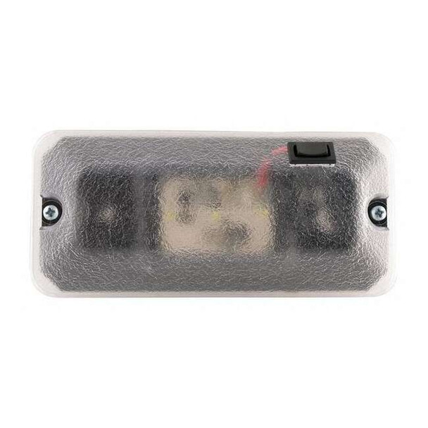 J.W. Speaker Dome Lamp,White,2-63/64in L,3-Way Switch 411