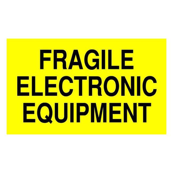 Tapecase InstructionalHandlingLabel,Yellow,PK500 16U792