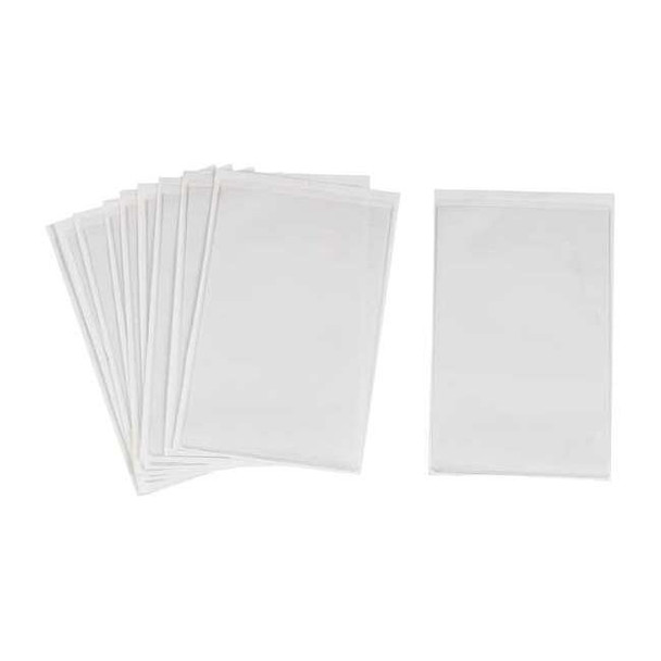 Brady Shop Envelope, Vinyl, 8 1/2 in H x 5 1/2 in W, Clear, 10 PK 81772