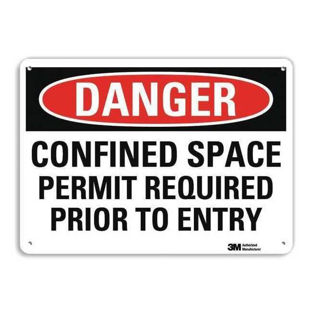 Lyle Danger Sign,4 Hole Mount,10in W x 7in H, U3-1231-RA_10X7 U3-1231-RA_10X7