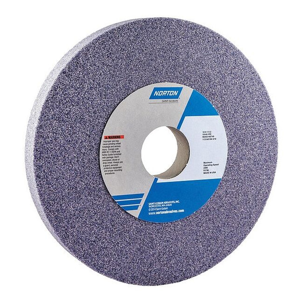 Norton Abrasives Grinding Wheel, T1, 10x1x2, AO, 46G, Med, Prpl 66253160749