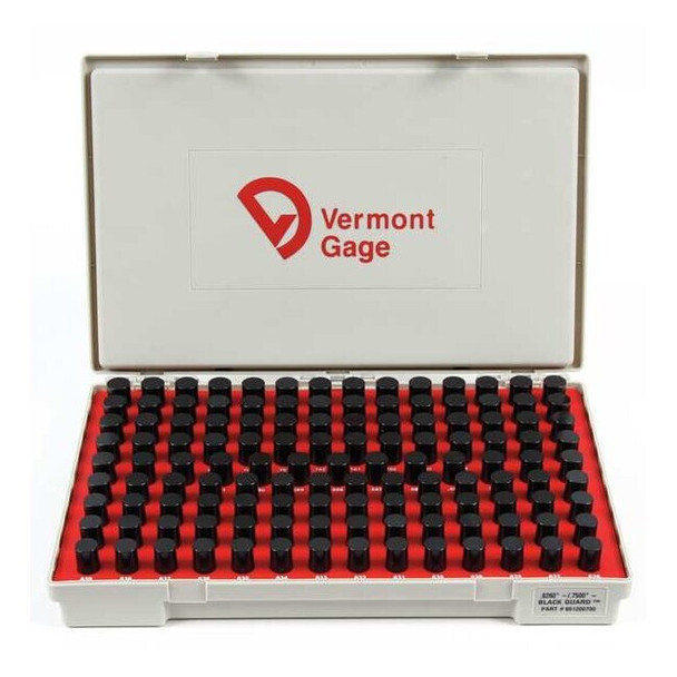 Vermont Gage Black Ox-Coated Pin Gauge Set,Dim Type " 901200700