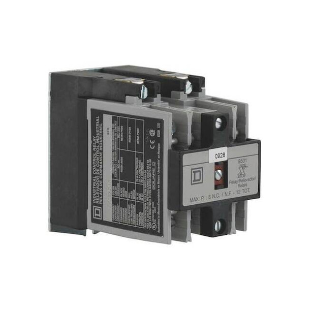 Square D NEMA Control Relay,4NO,240VAC,10A 8501XO40V03