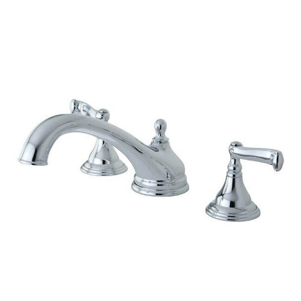 Kingston Brass Roman Tub Faucet, Polished Chrome, Deck Mount KS5531FL