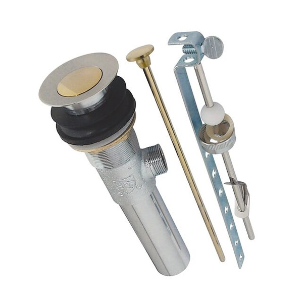 Brass, Bathroom Sink Drain, Pop-Up Drain with Overflow Hole